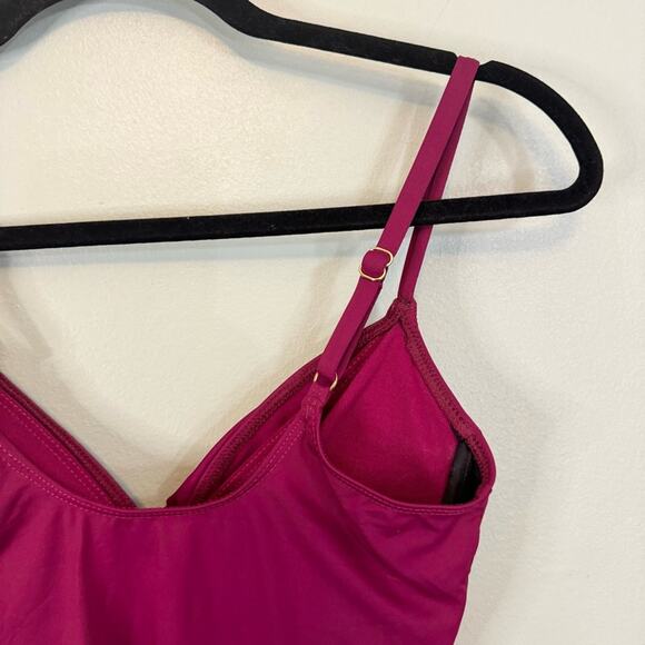 Lauren Ralph Lauren Women's Plum Twist Surplice Underwire Tankini Size 6 NWT - Picture 10 of 12